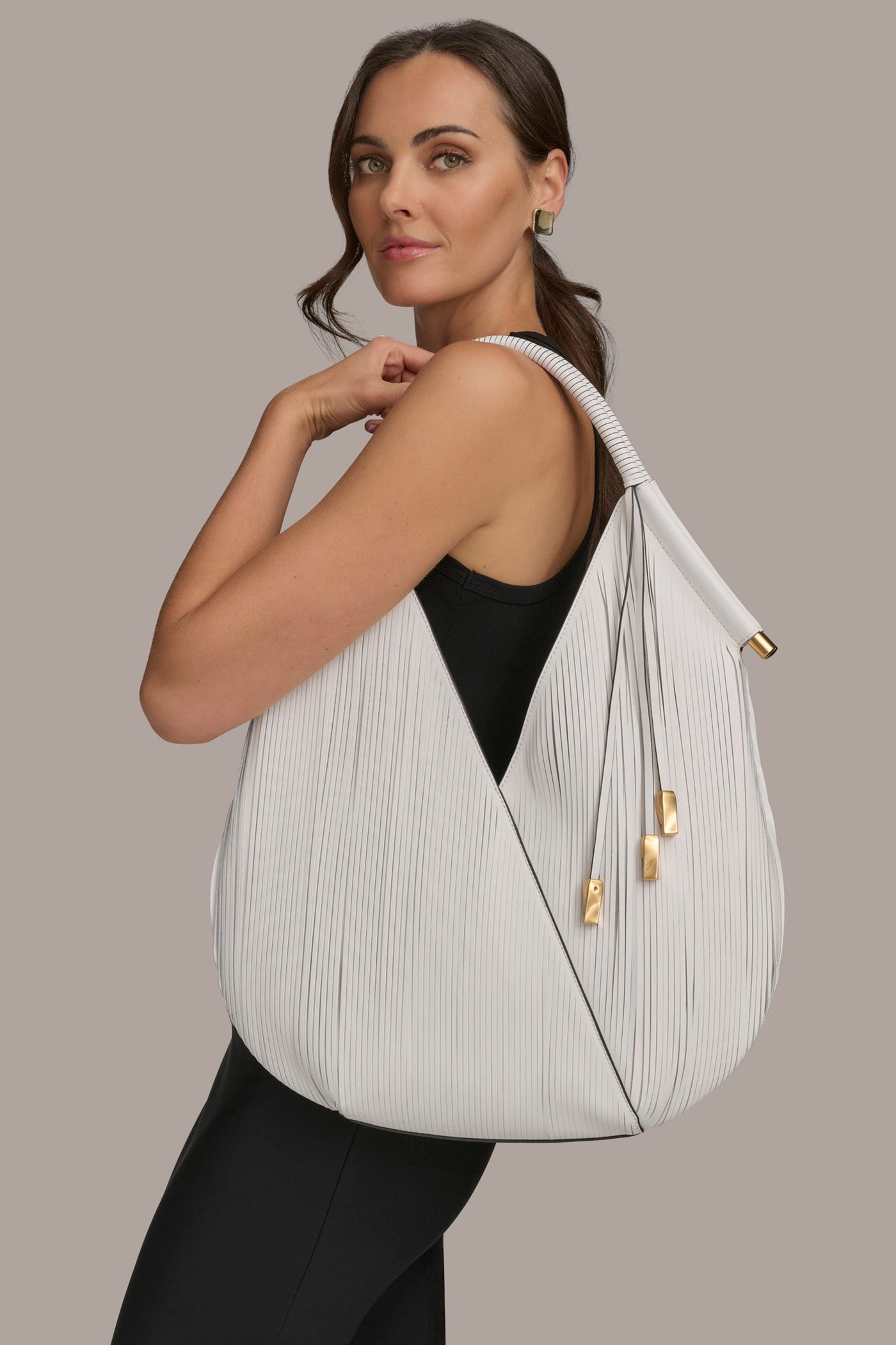 BALDWIN LARGE LASER-CUT SHOULDER BAG
