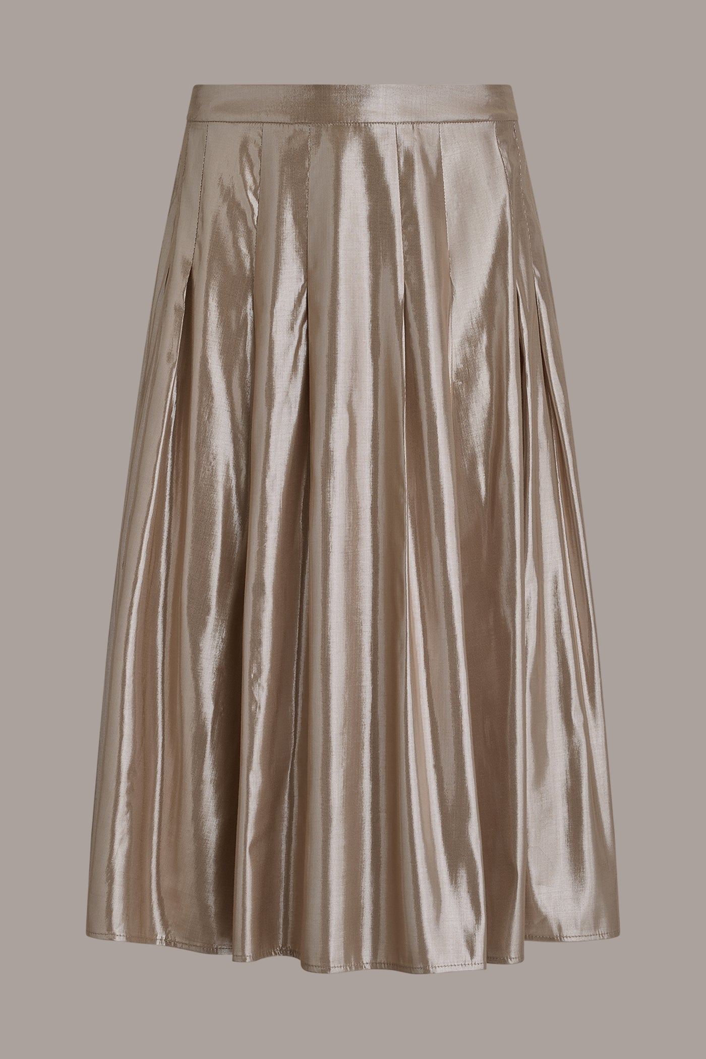 METALLIC MIDI A-LINE SKIRT