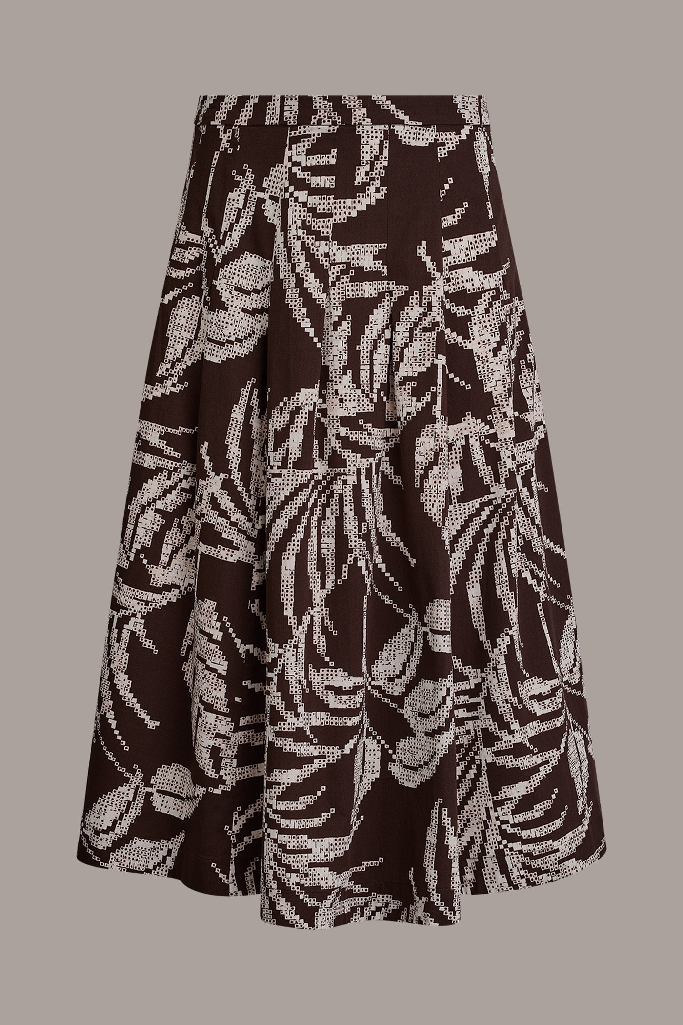 PRINT MIDI A-LINE SKIRT