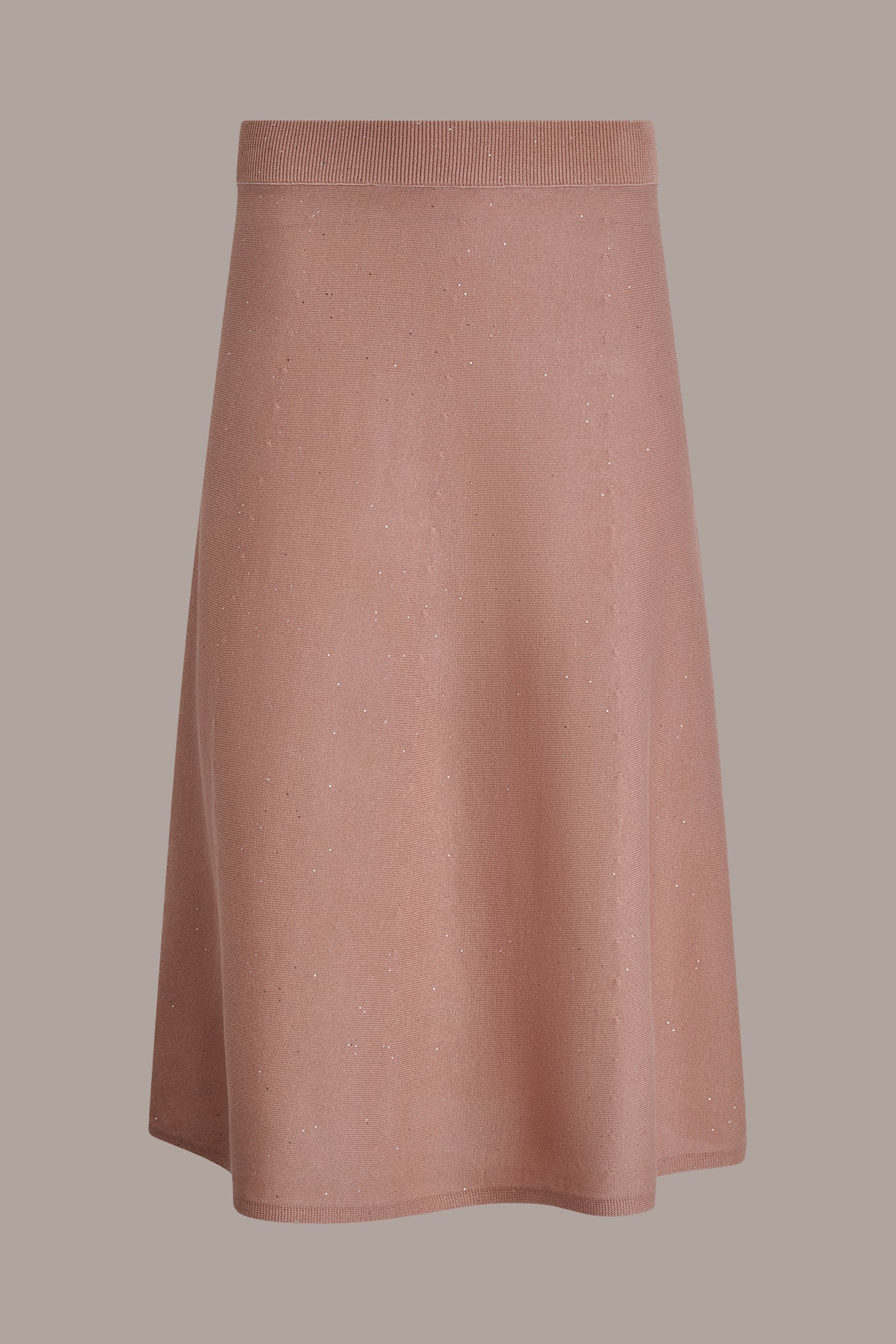 SEQUIN MIDI A-LINE SWEATER SKIRT
