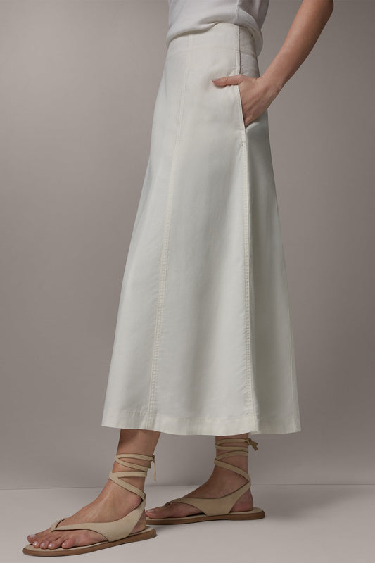 MIDI A-LINE PANEL SKIRT