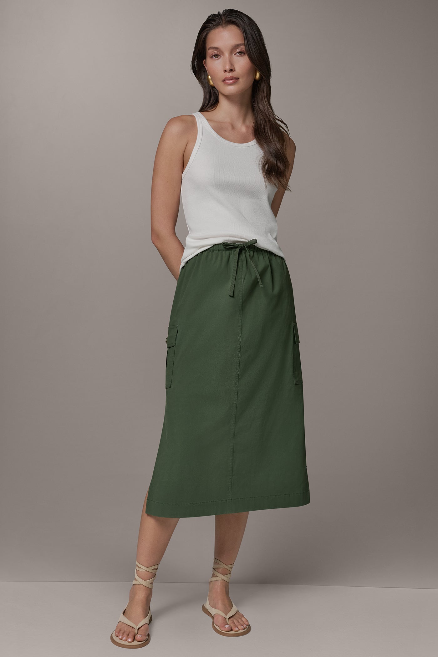 MIDI CARGO PENCIL SKIRT