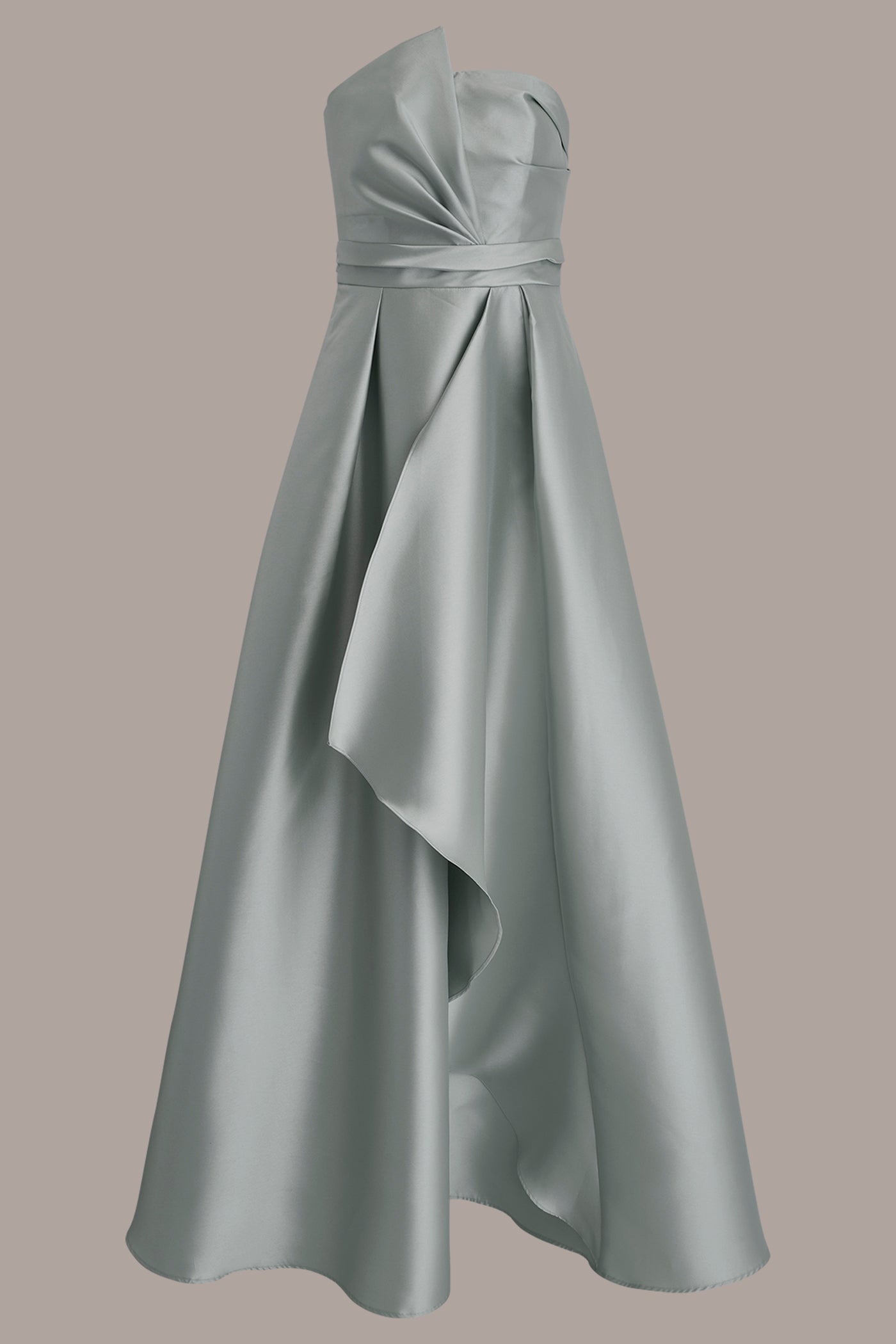 MIKADO SATIN STRAPLESS GOWN