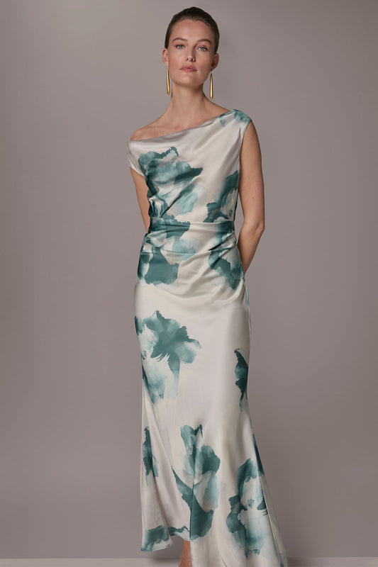CHARMEUSE FLORAL GOWN