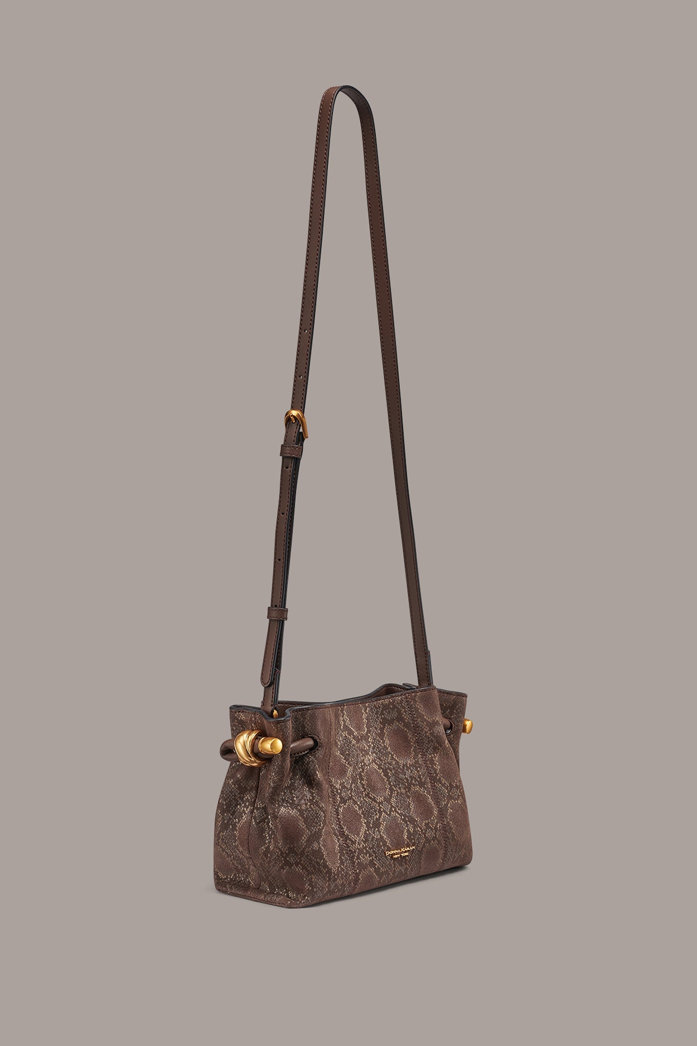 CASHMERE SNAKE-EFFECT CROSSBODY BAG