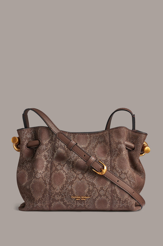 CASHMERE SNAKE-EFFECT CROSSBODY BAG