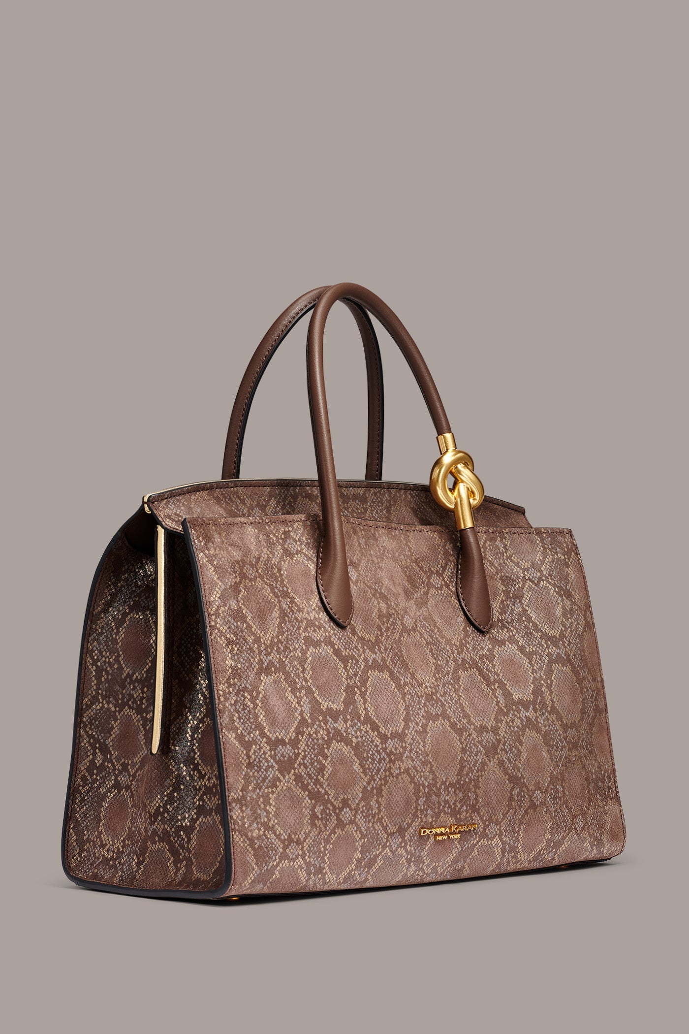 LODEN SNAKE-EFFECT SATCHEL BAG