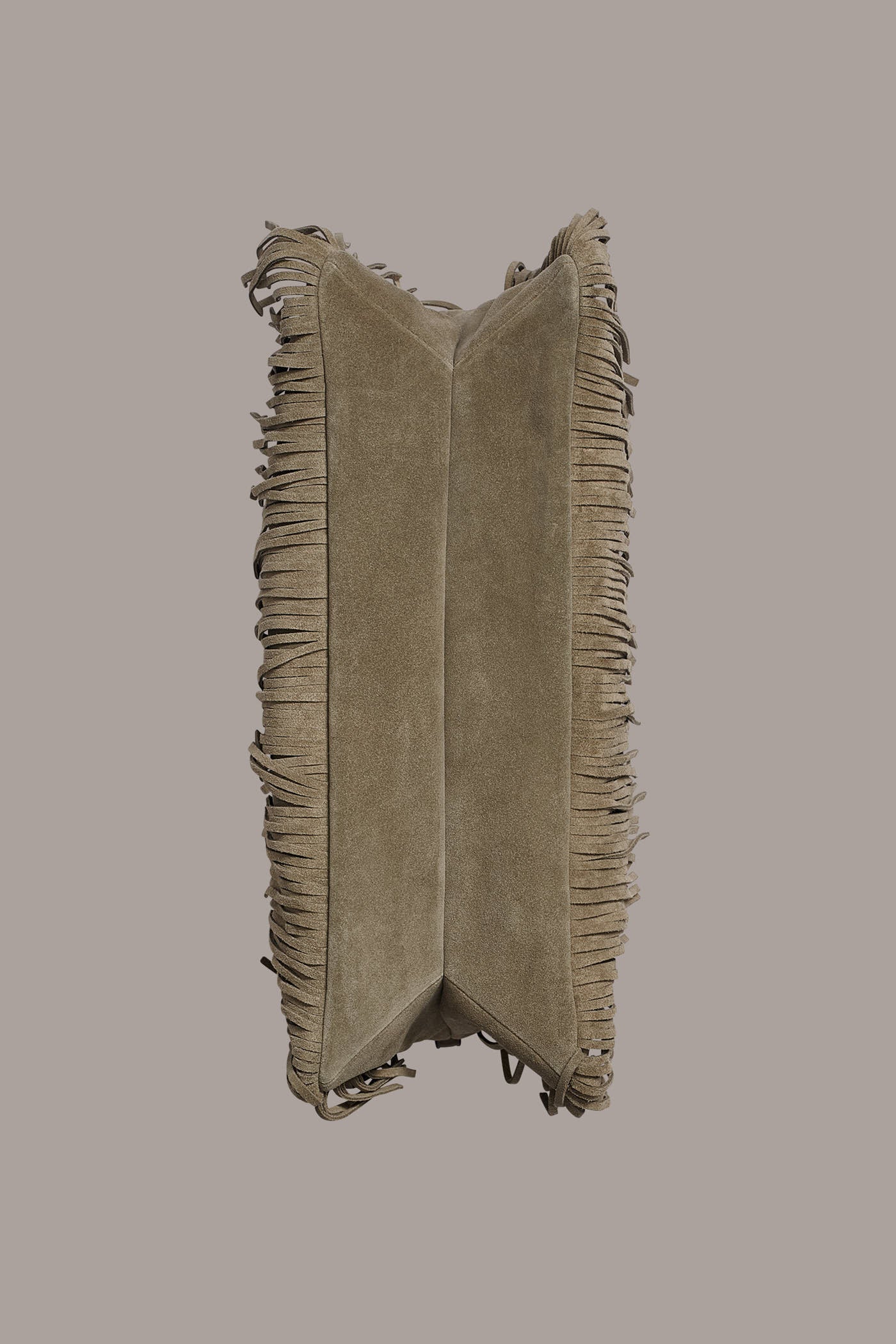 VELVET LARGE FRINGE SHOULDER BAG