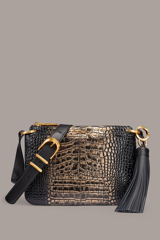 GLENWOOD METALLIC CROSSBODY BAG