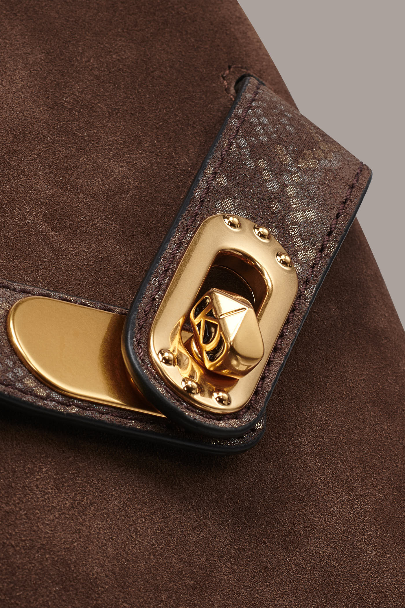 BRIDGEHAMPTON PYTHON SUEDE SMALL CROSSBODY