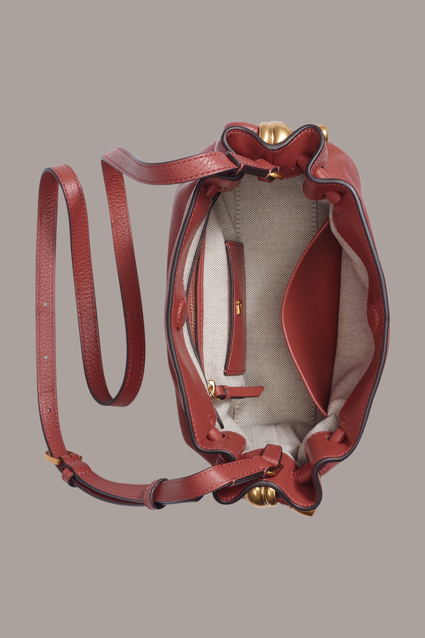 CASHMERE LEATHER CROSSBODY BAG
