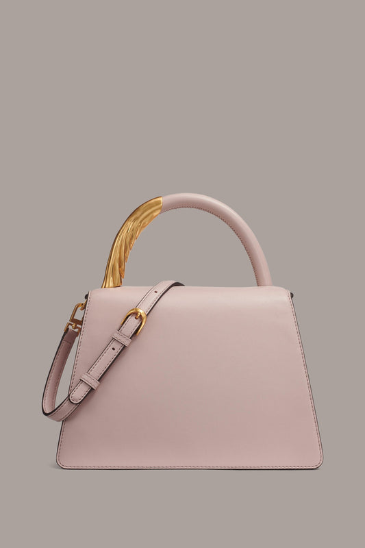 TULLE GOLD-TRIMMED SATCHEL BAG