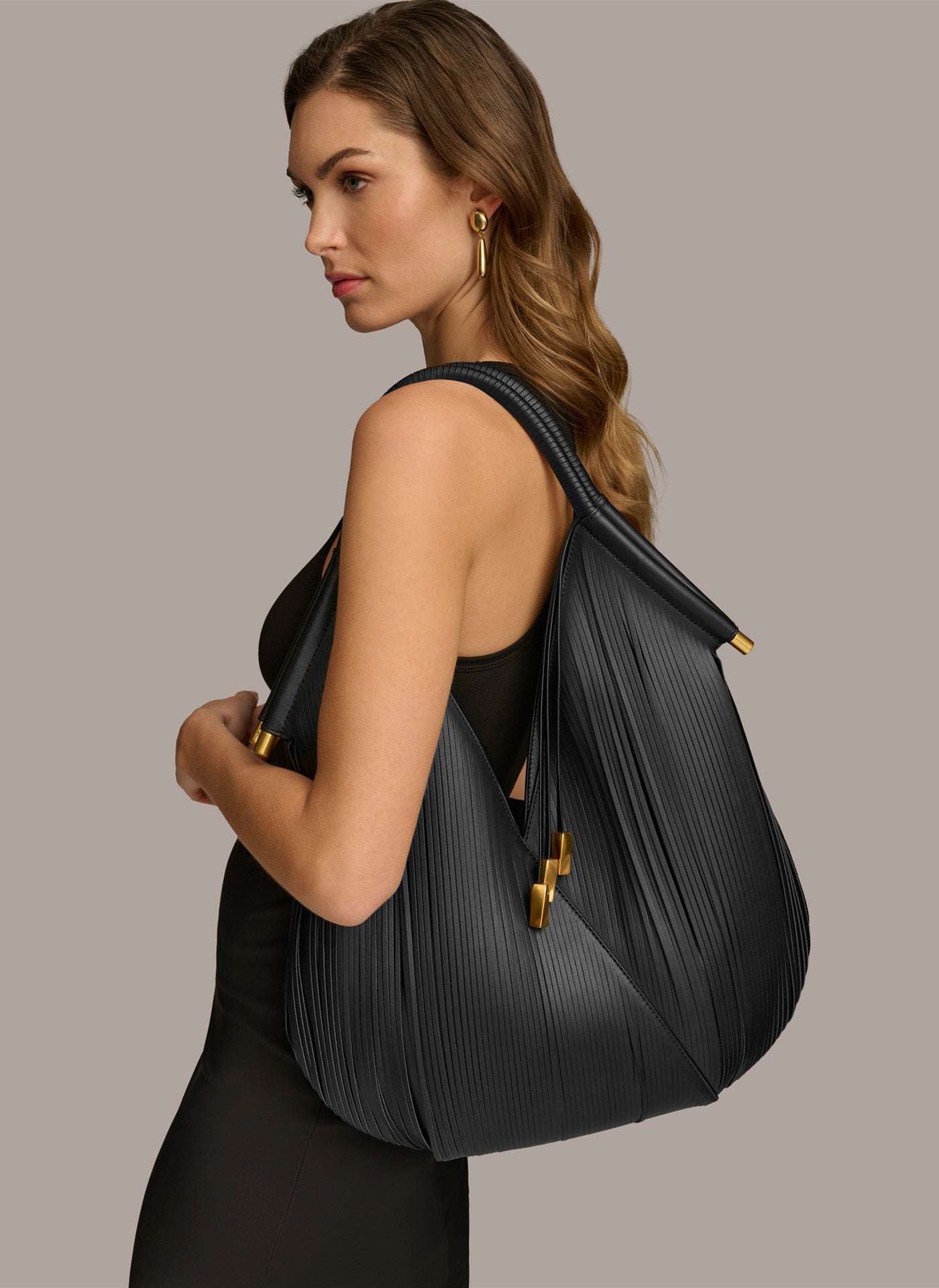 BALDWIN LARGE LASER-CUT SHOULDER BAG