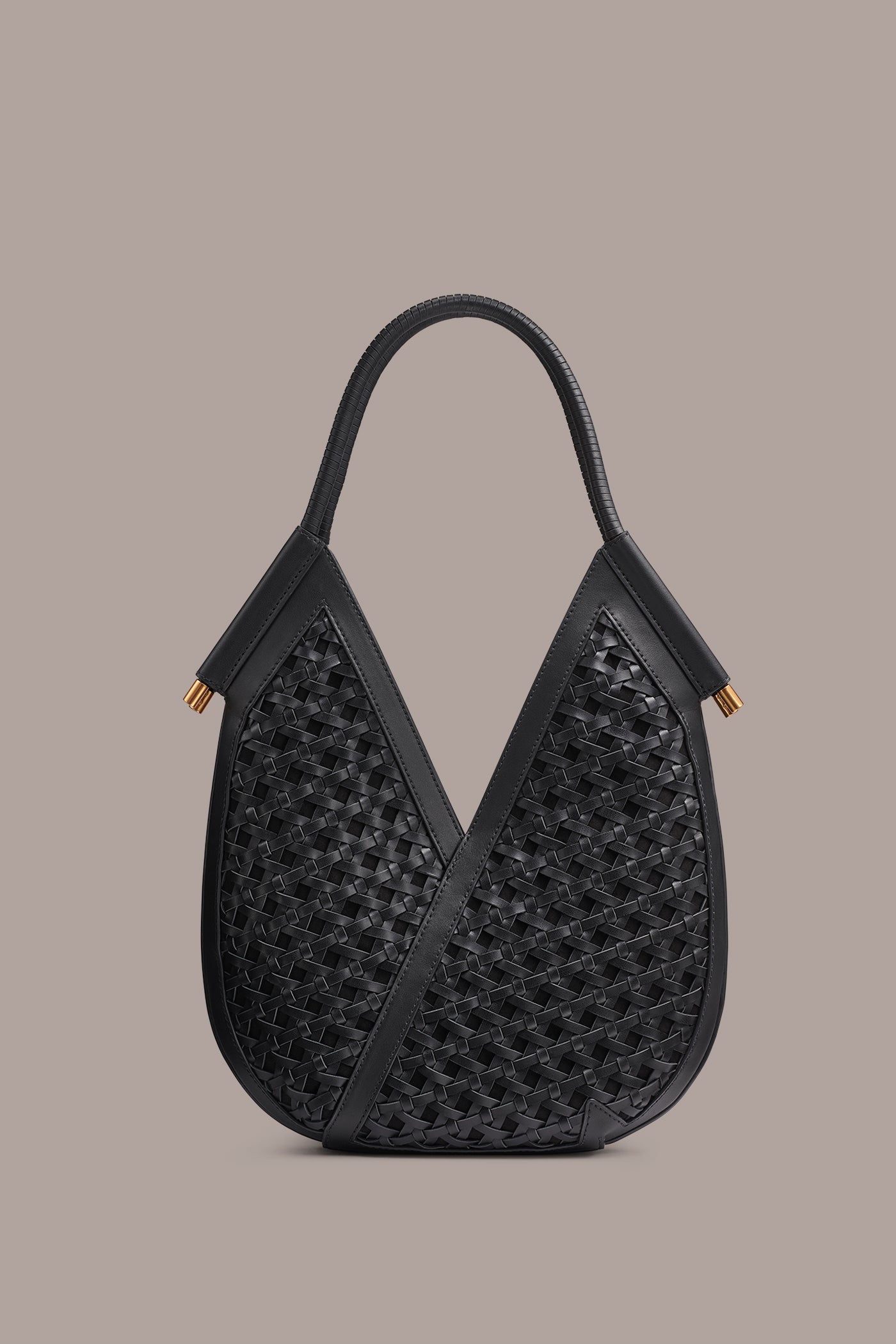 BALDWIN MINI WOVEN GROMMET SHOULDER BAG
