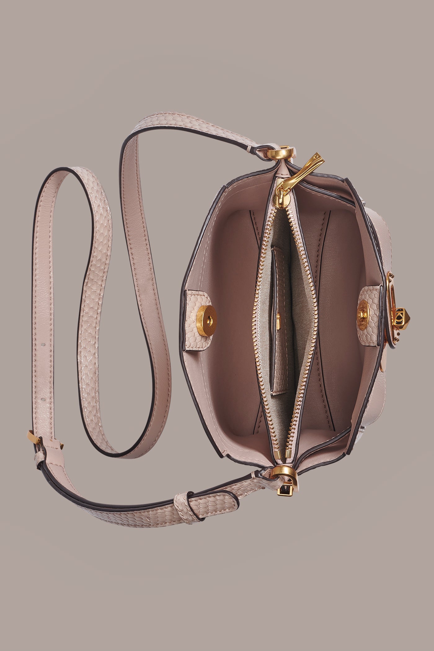 BRIDGEHAMPTON SNAKE-EFFECT LEATHER CROSSBODY BAG