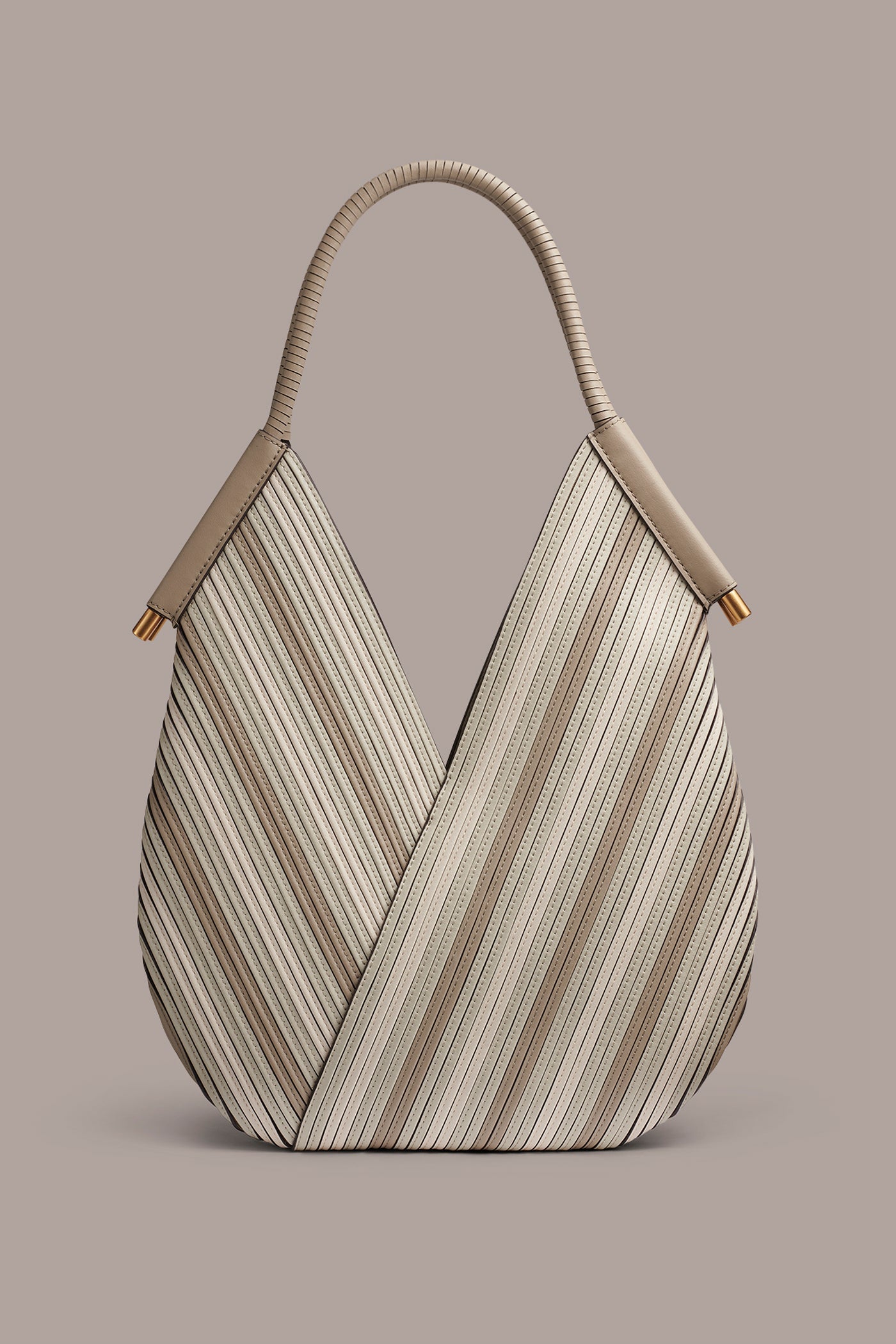 BALDWIN CHEVRON LEATHER MINI SHOULDER BAG