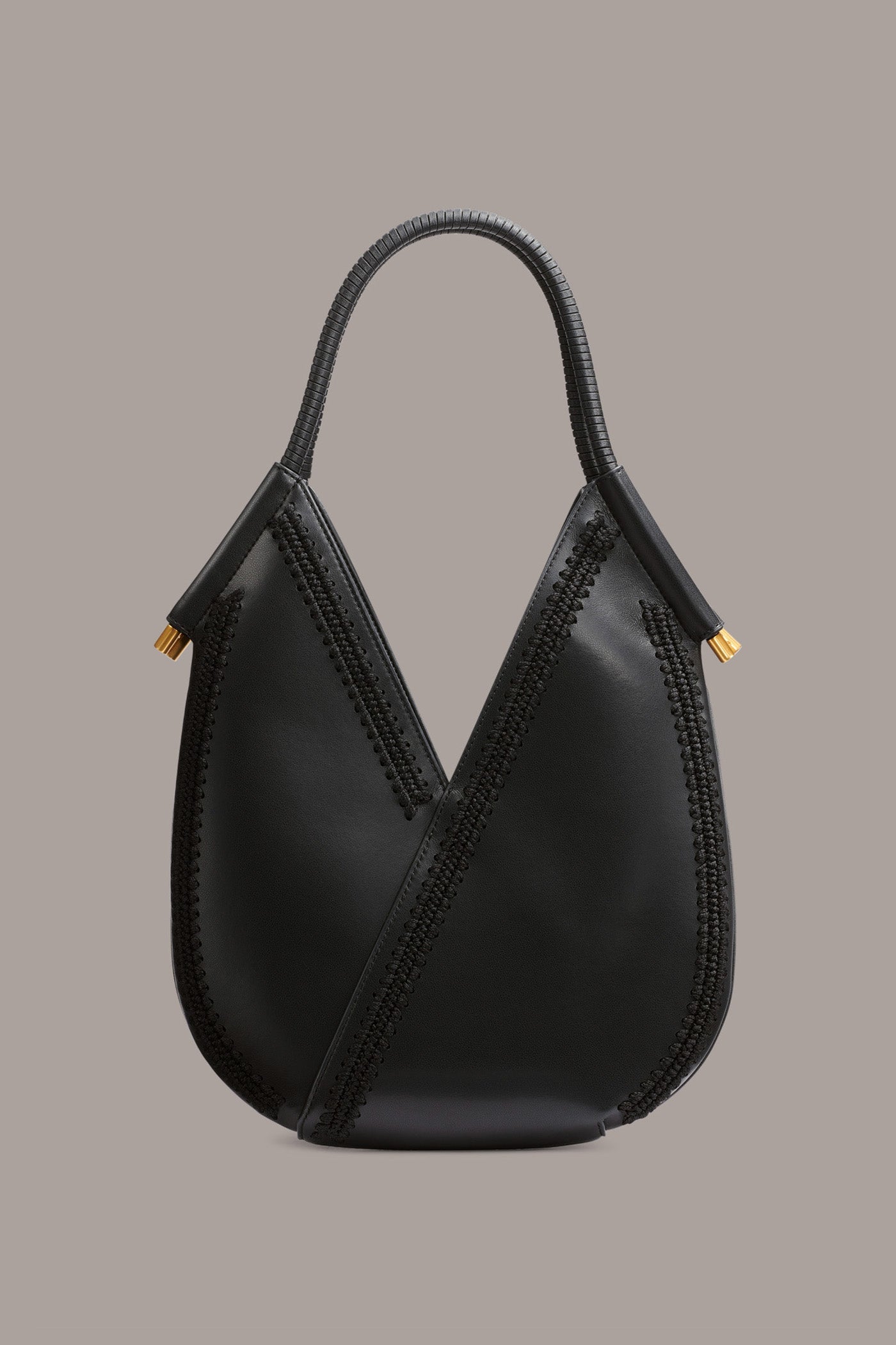 BALDWIN MINI CROCHET-TRIMMED SHOULDER BAG