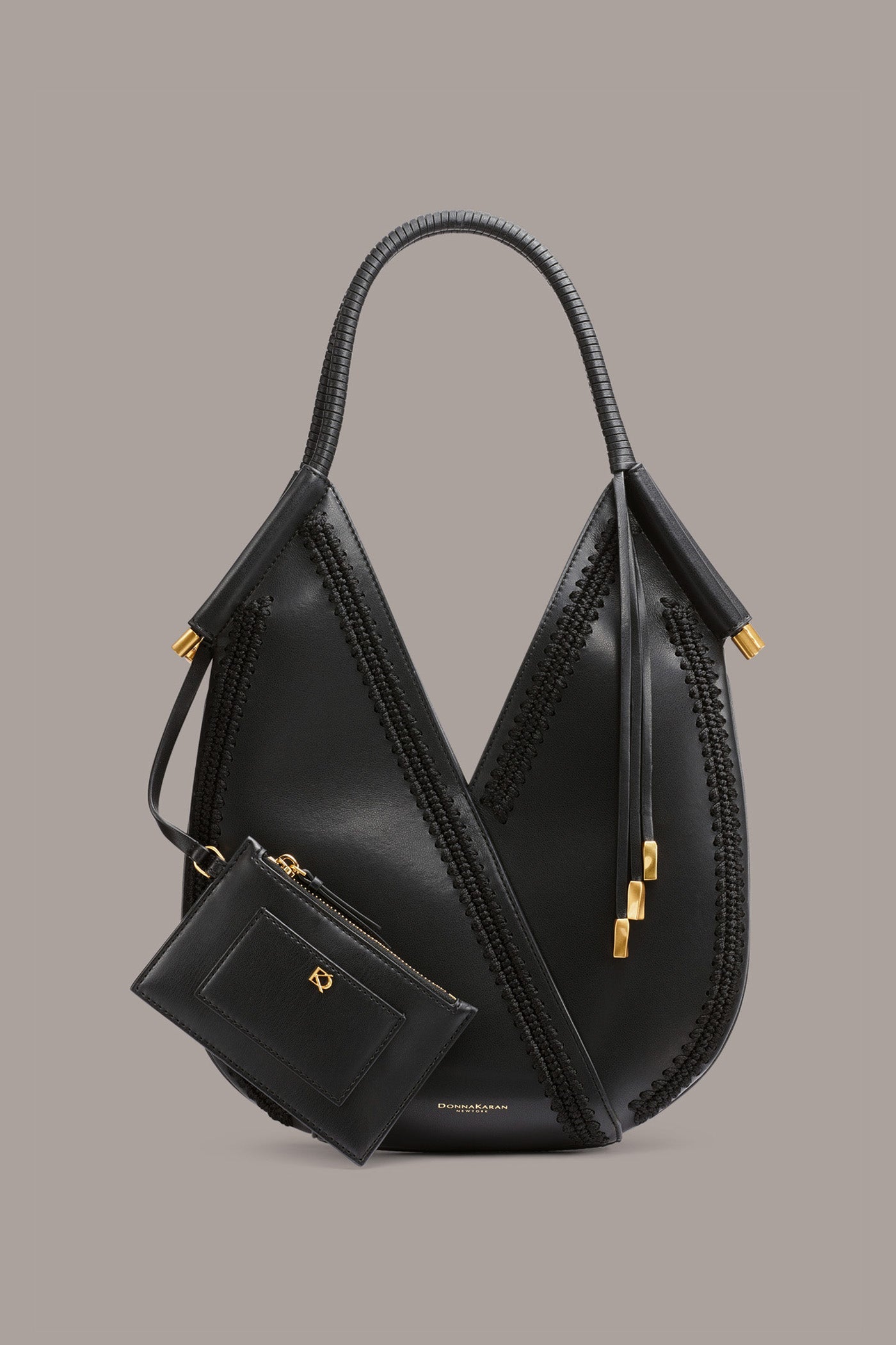 BALDWIN MINI CROCHET-TRIMMED SHOULDER BAG