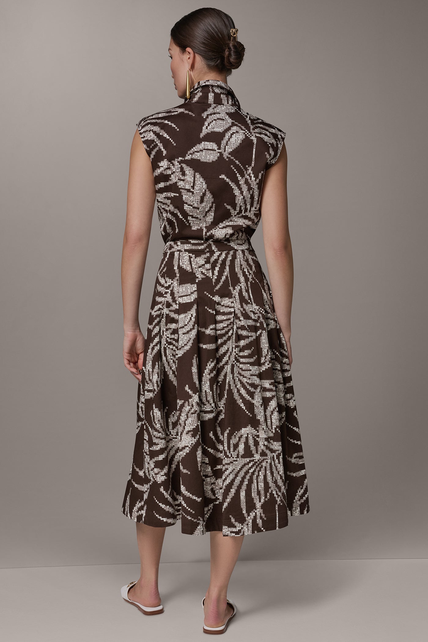 PRINT MIDI A-LINE SKIRT