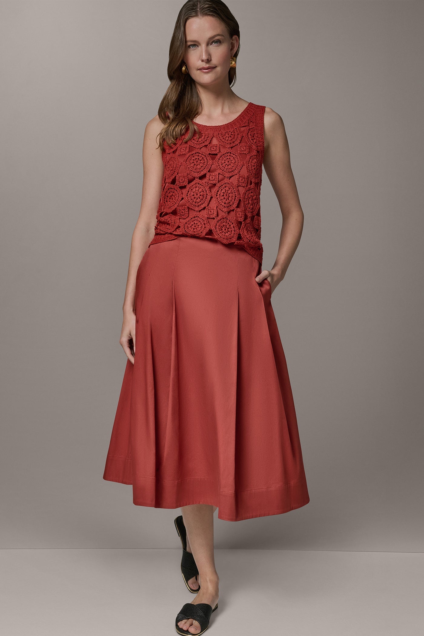 MIDI A-LINE SKIRT