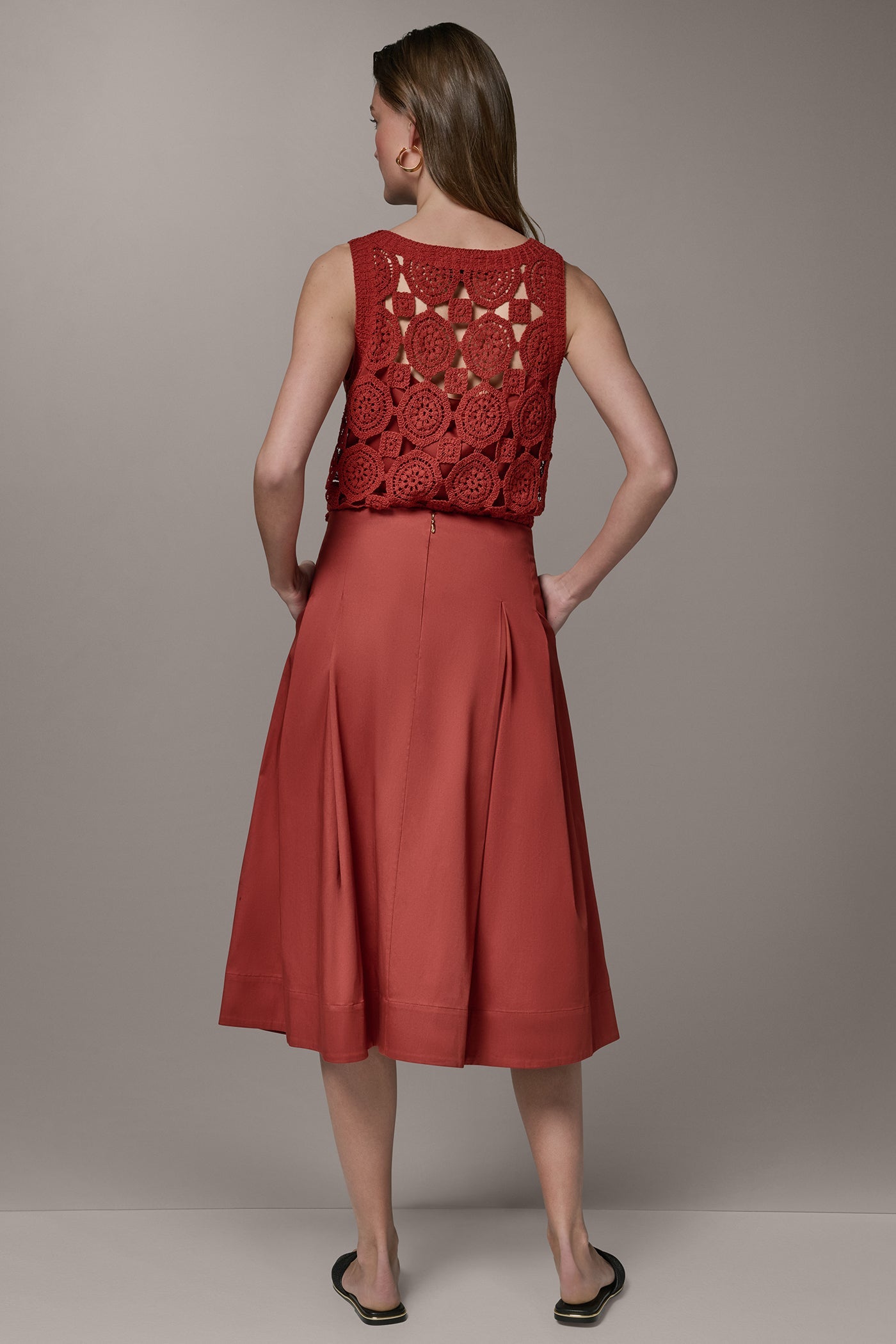 MIDI A-LINE SKIRT