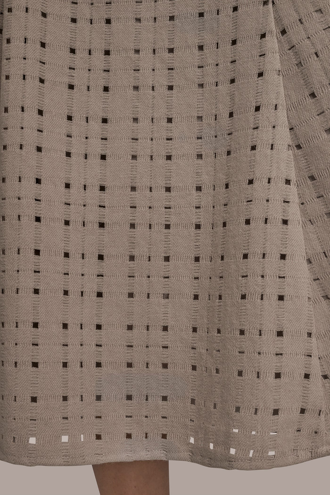 PERFORATED SWEATER MIDI A-LINE SKIRT