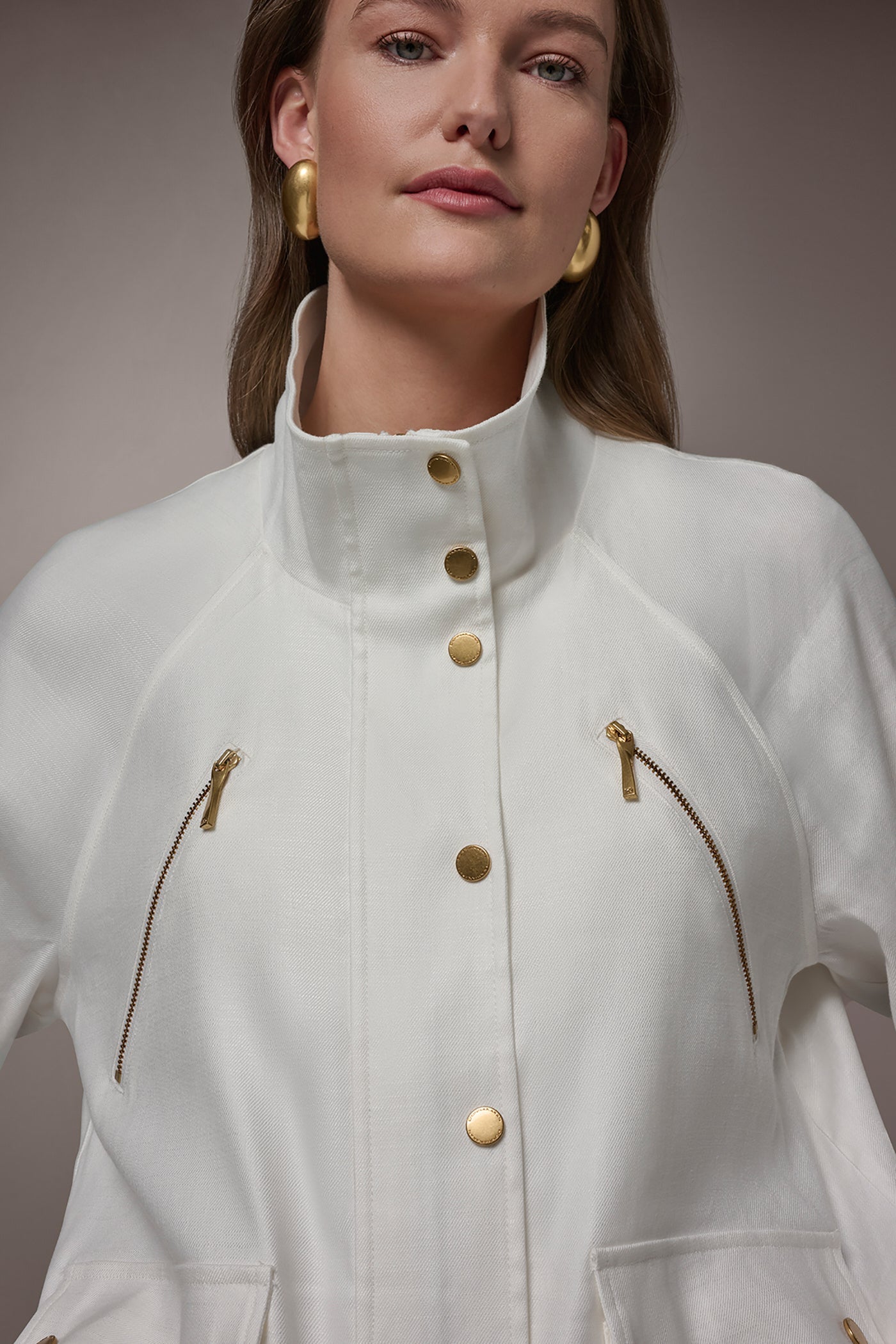 LINEN-BLEND UTILITY JACKET