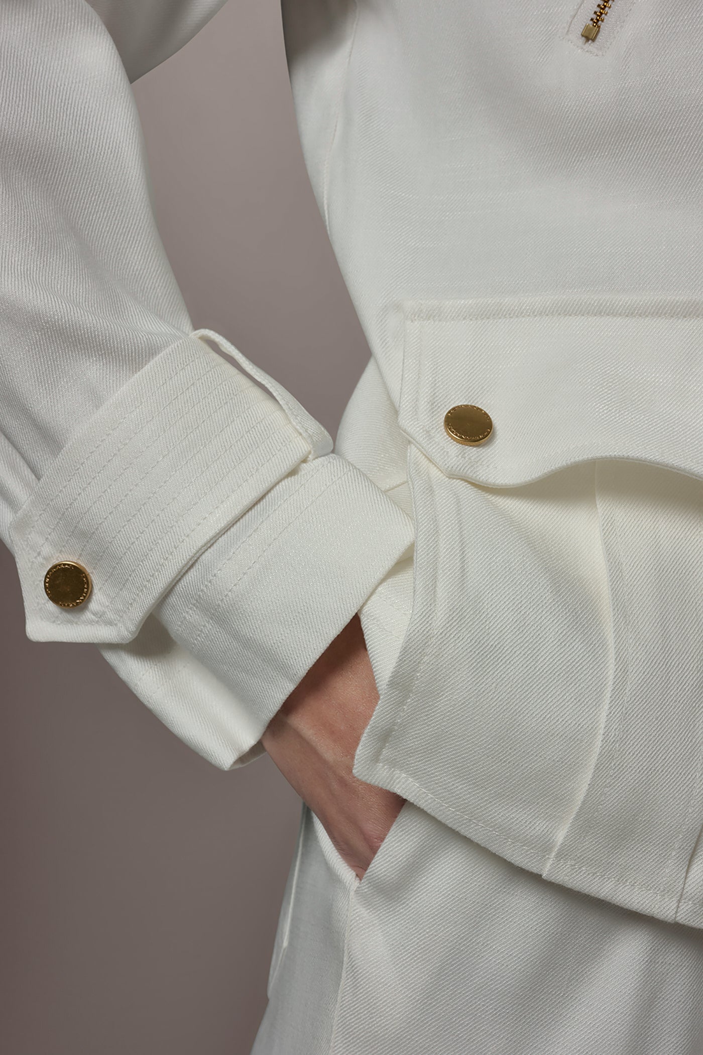 LINEN-BLEND UTILITY JACKET