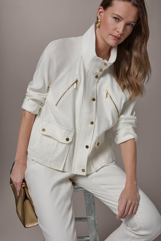 LINEN-BLEND UTILITY JACKET