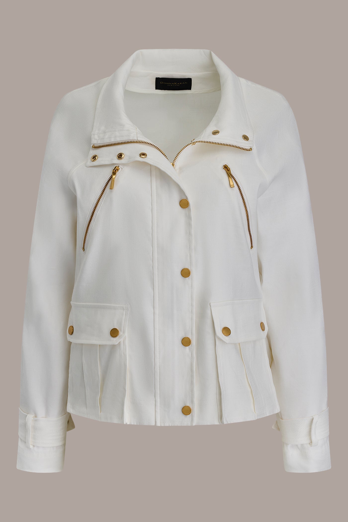 LINEN-BLEND UTILITY JACKET