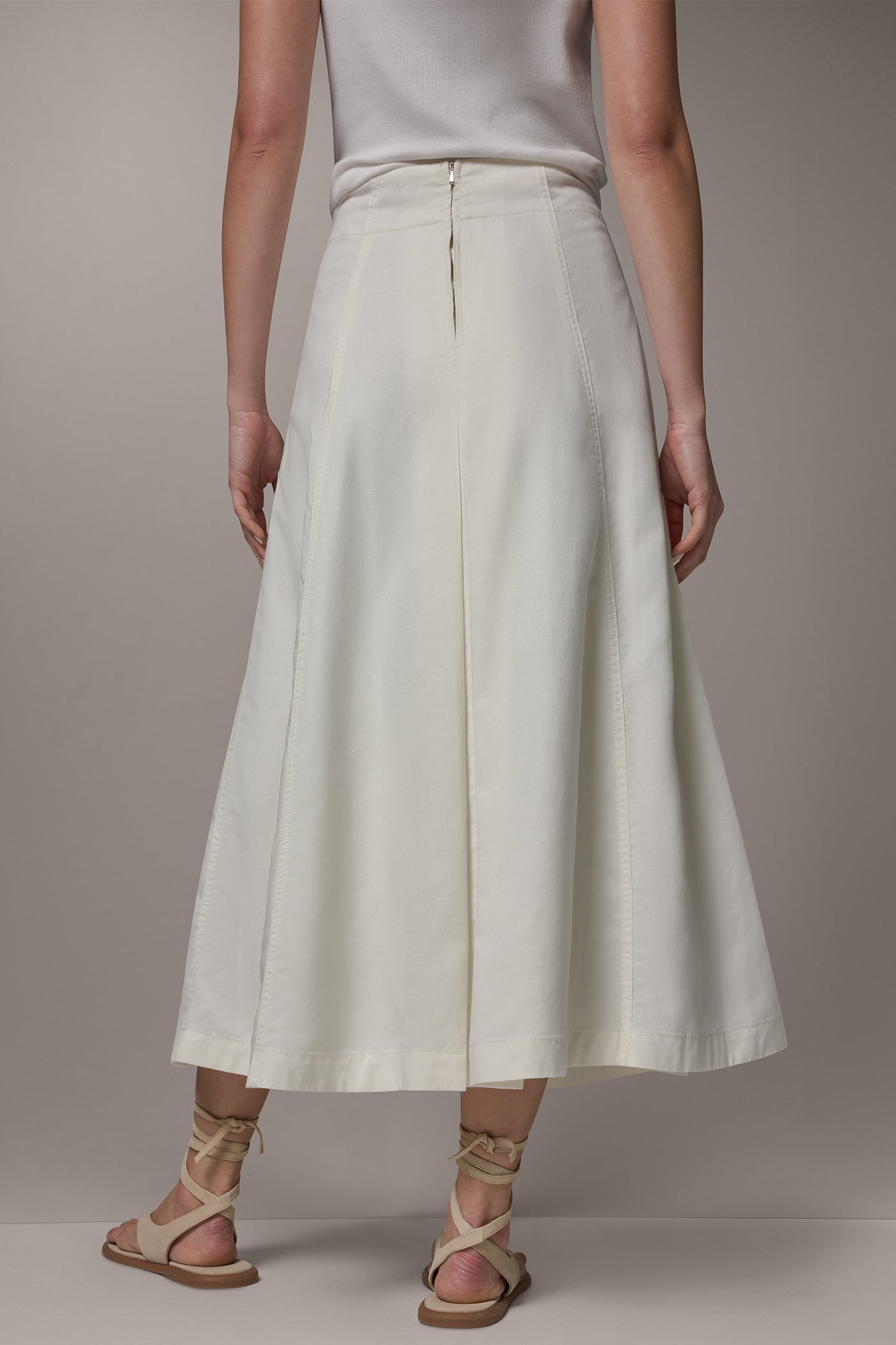 MIDI A-LINE PANEL SKIRT