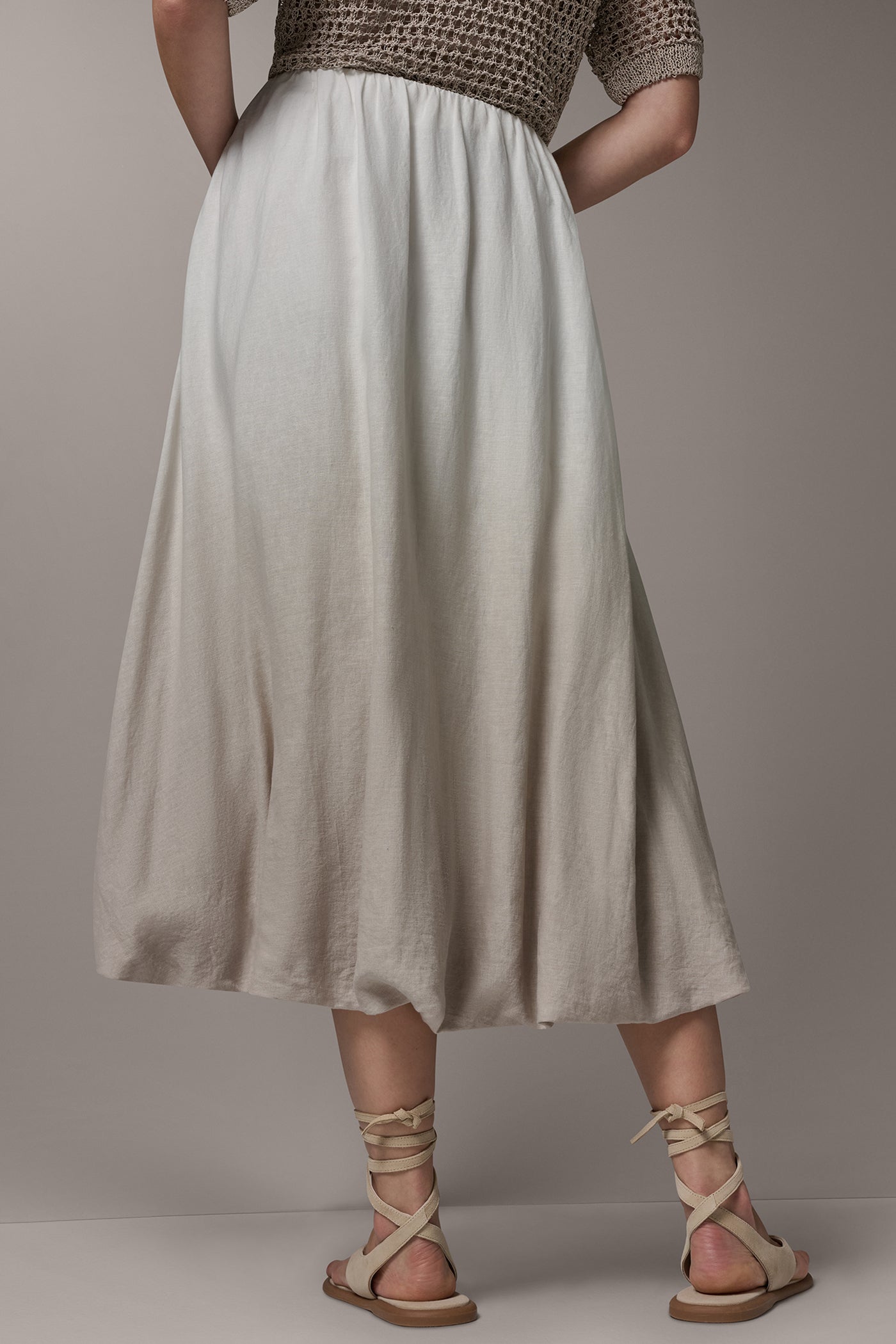 DIP DYE MIDI BUBBLE SKIRT