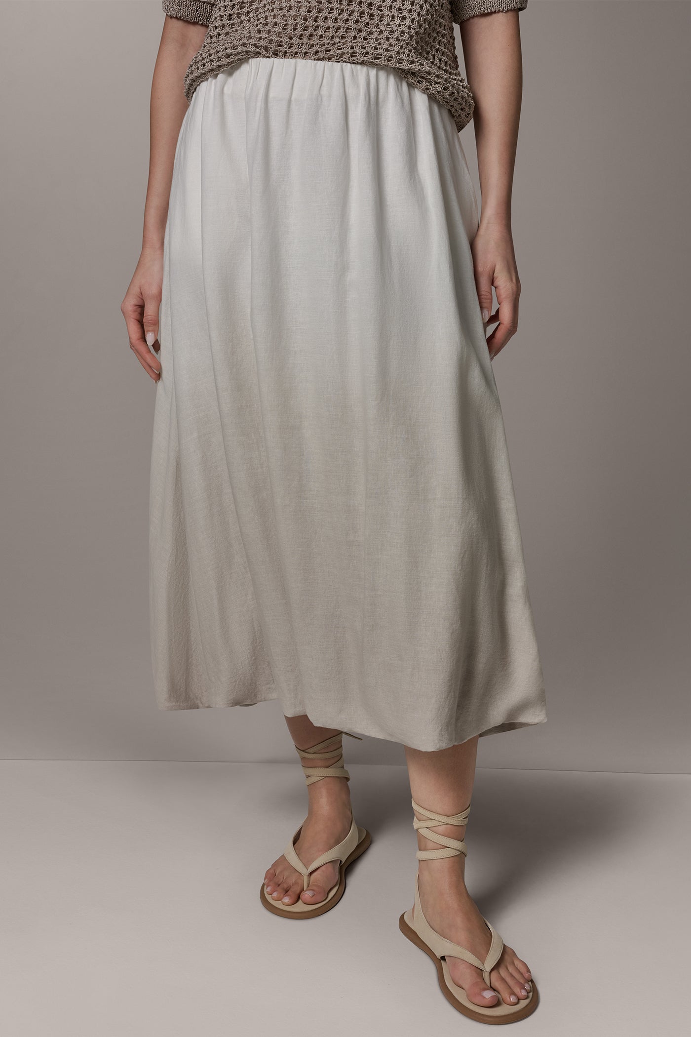 DIP DYE MIDI BUBBLE SKIRT