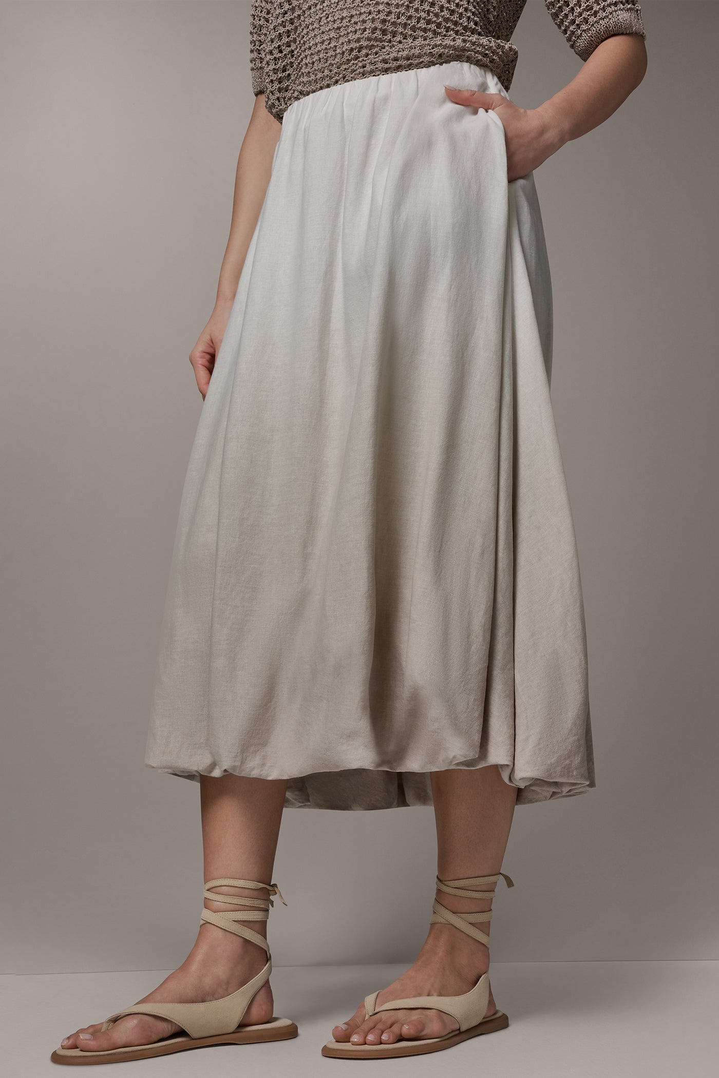 DIP DYE MIDI BUBBLE SKIRT