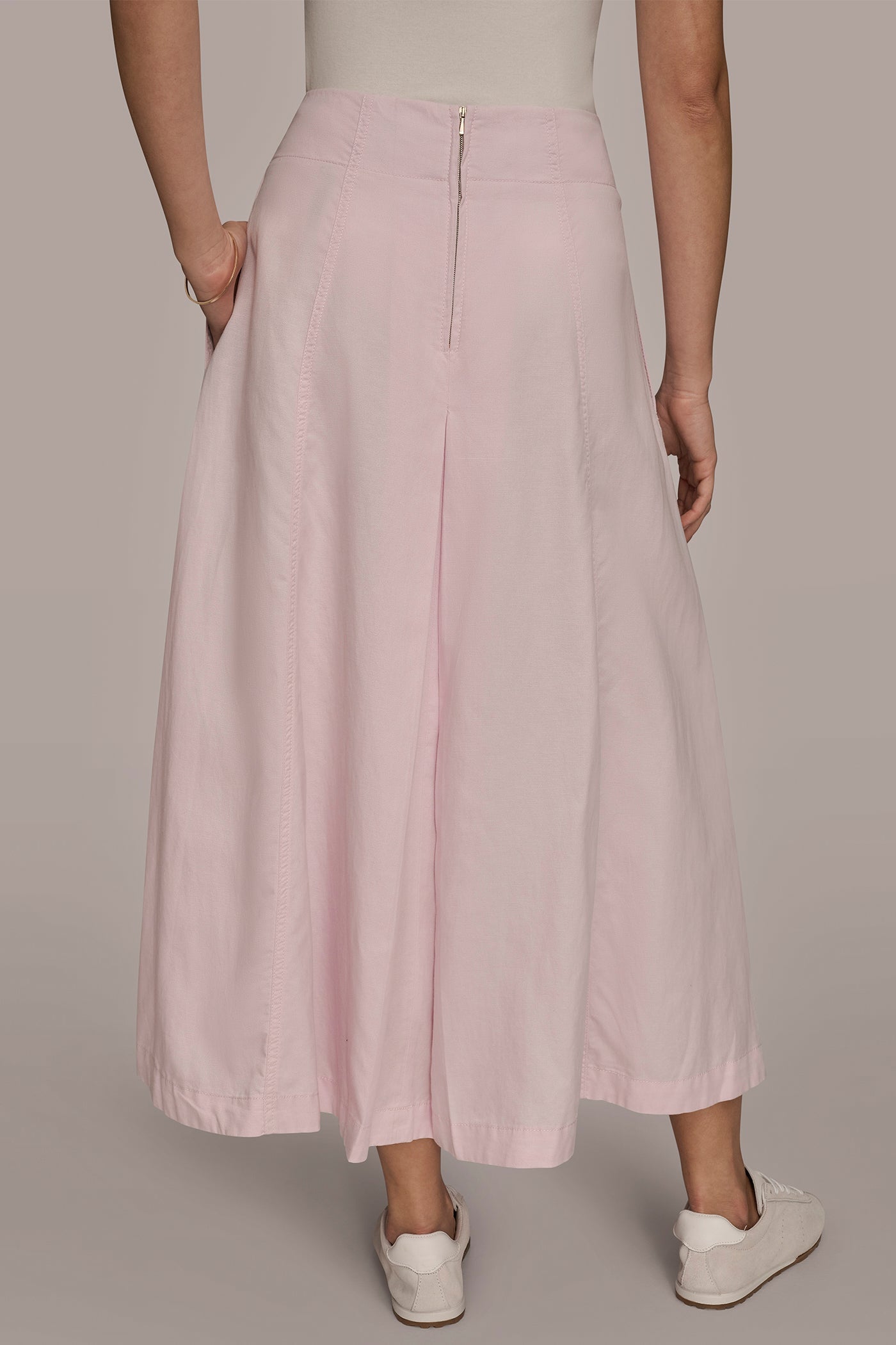 BRUSHED MIDI PANEL TRUMPET SKIRT