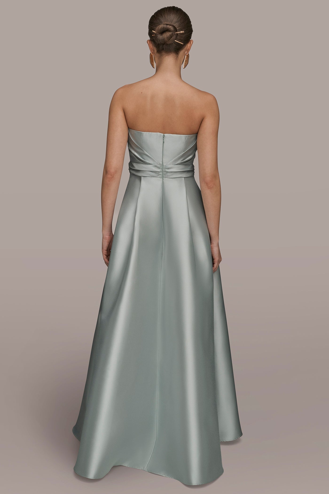 MIKADO SATIN STRAPLESS GOWN