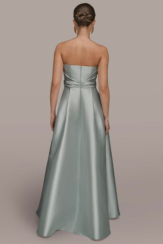 MIKADO SATIN STRAPLESS GOWN