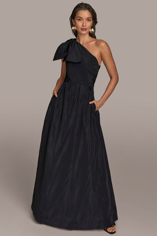 TAFFETA ONE-SHOULDER BALL GOWN