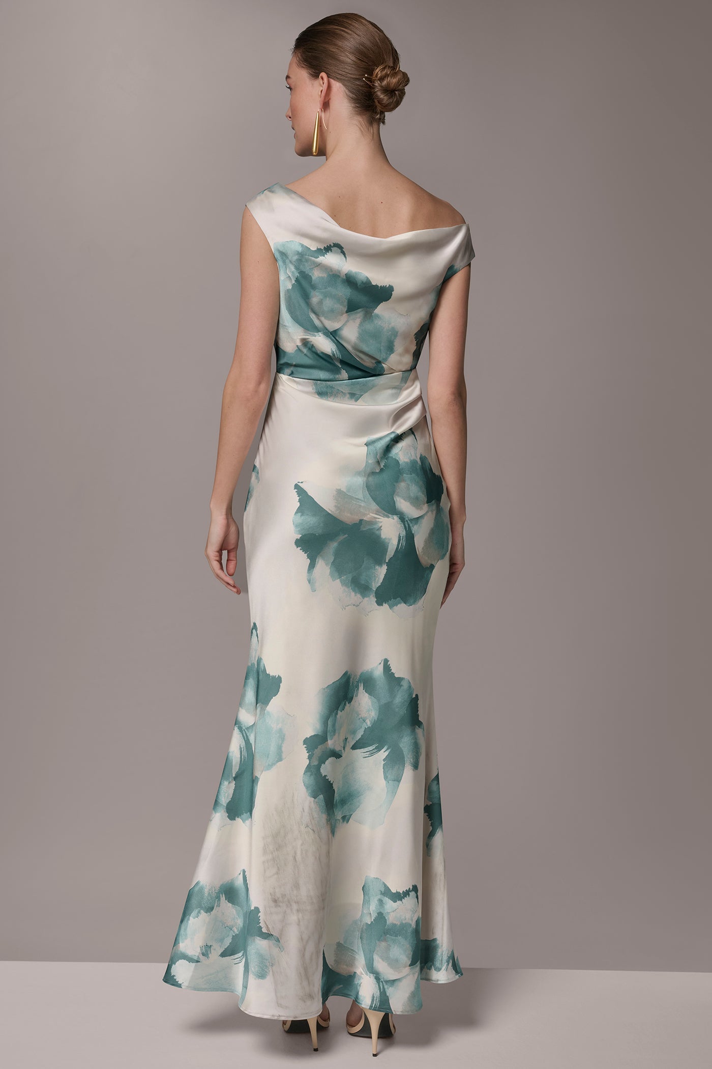 CHARMEUSE FLORAL GOWN