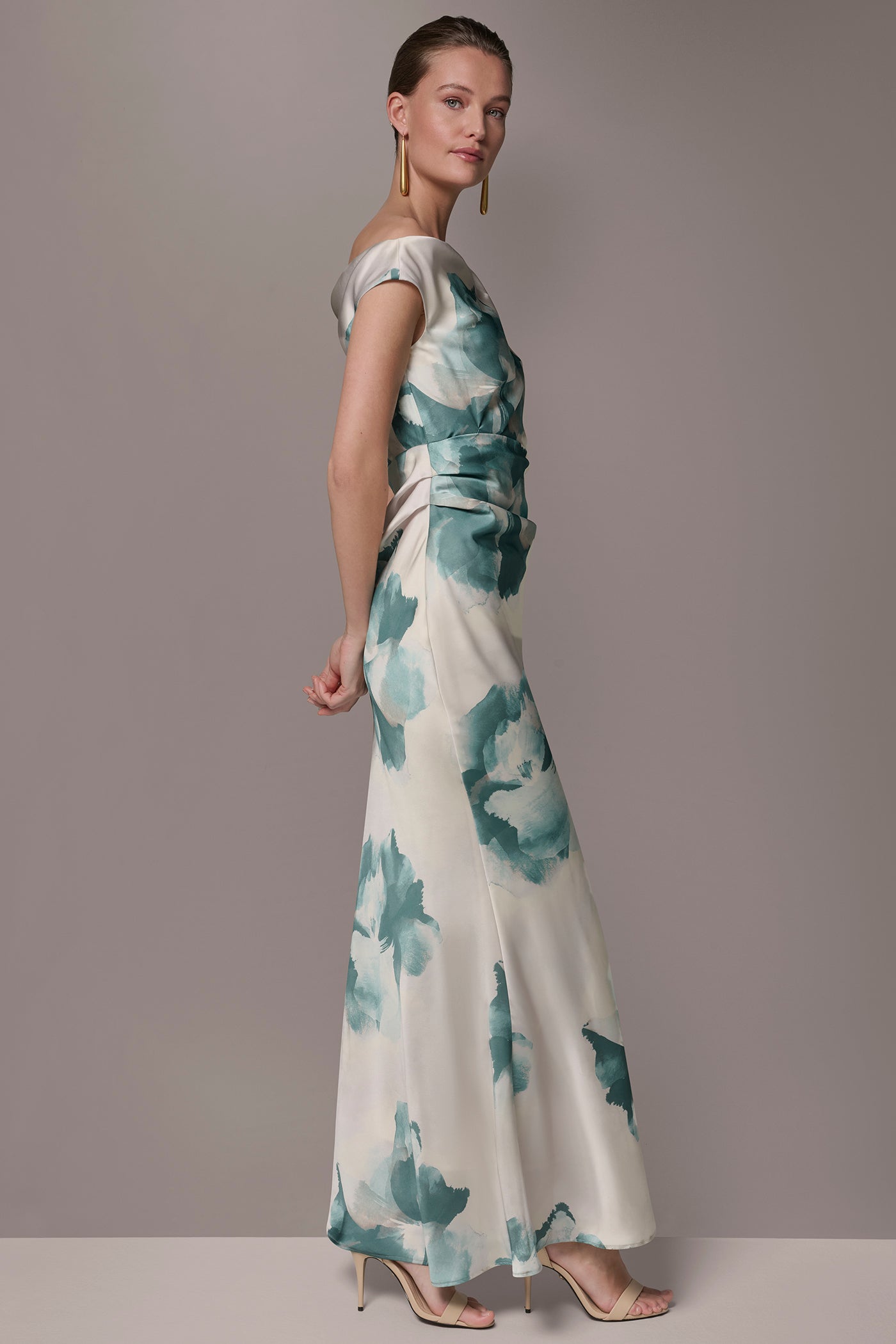 CHARMEUSE FLORAL GOWN