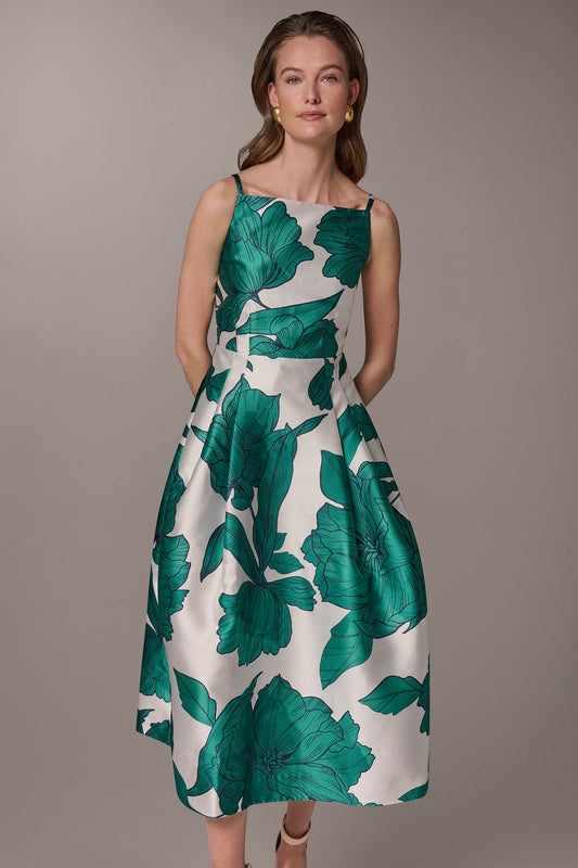 MIKADO FLORAL MIDI GOWN