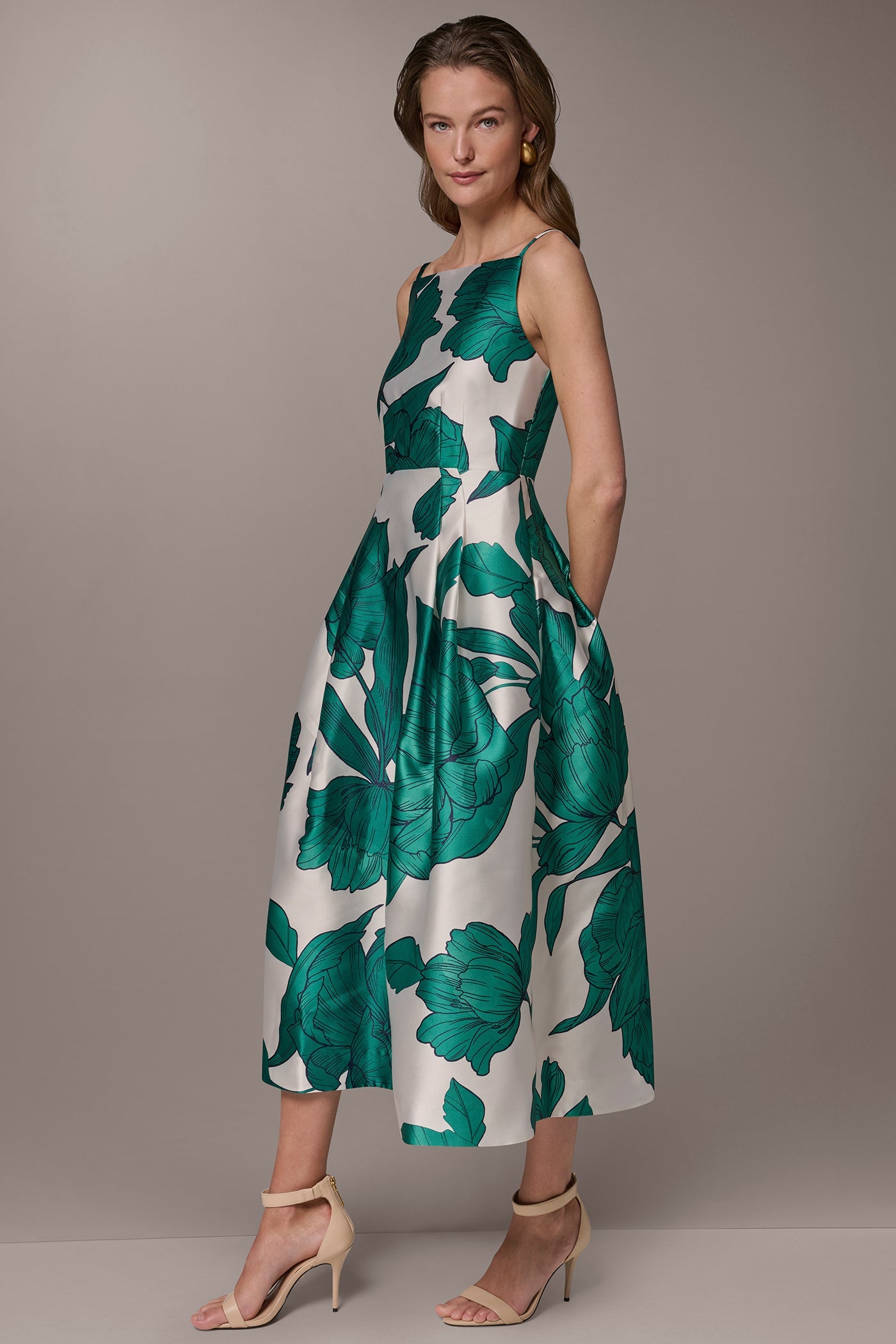 MIKADO FLORAL MIDI GOWN