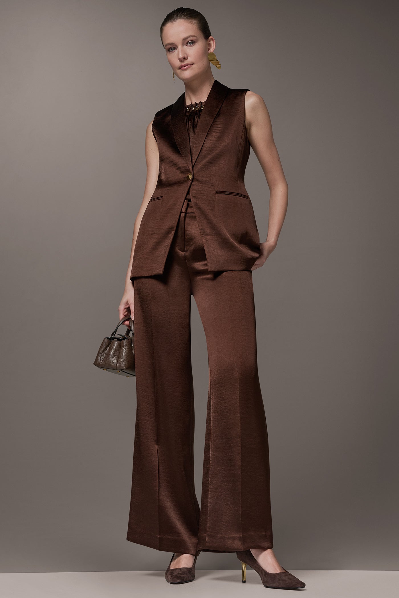 ONE BUTTON SUIT VEST