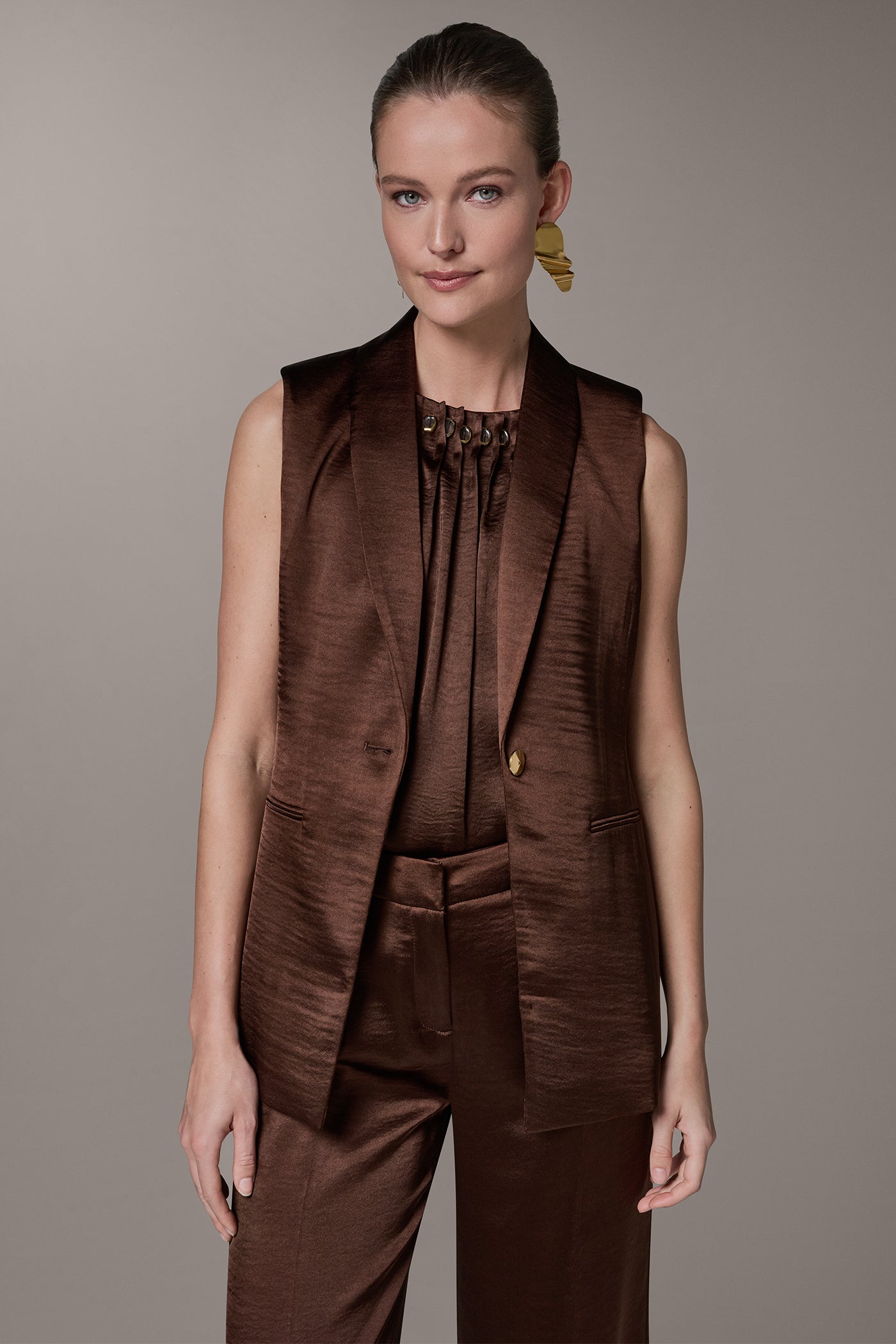 ONE BUTTON SUIT VEST